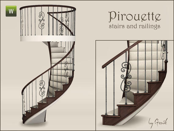 OBJnoora :: Pirouette spiral stairs and railings